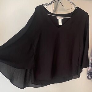 Jealous Tomato Elegant Black V-Neck Blouse